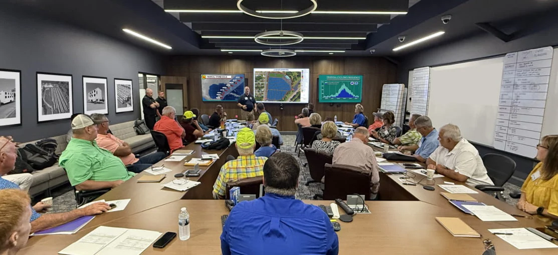 DRG employees at a training center.