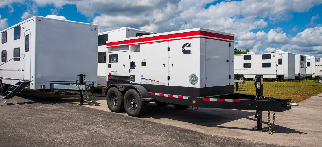 A DRG mobile generator on a transport trailer.